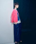 コットンミラノリブ　カーディガン